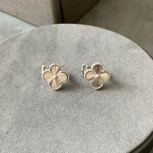 Elegant Silver and Gold Clover Earrings